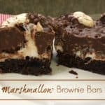 Marshmallow Brownie Bars are so easy to make. The chocolatey chewy combination tastes amazing. Try making these for your next party.