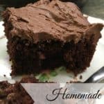 Try this recipe for easy homemade chocolate cake. It's a treat, and it's super simple to make.