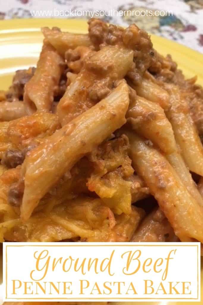 Easy Ground Beef Penne Pasta Bake