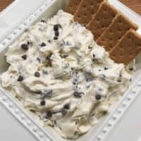 Easy and Creamy Chocolate Chip Party Dip Recipe is easy as pie to make. It is one of the best Christmas holiday recipes. You're sure to be a hit at the party.