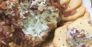 Easy Holiday Bacon Ranch and Walnut Cheeseball is a classic holiday appetizer. The cheeseball is the perfect food to bring to any party. I use pre made real bacon to make it quick and get it ready to eat.