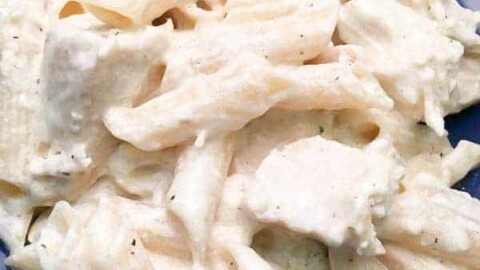 Chicken and Noodles with Homemade Alfredo Sauce is an easy meal to make for dinner. The delicious and cheesy homemade sauce is made with parmesan and cream cheese.