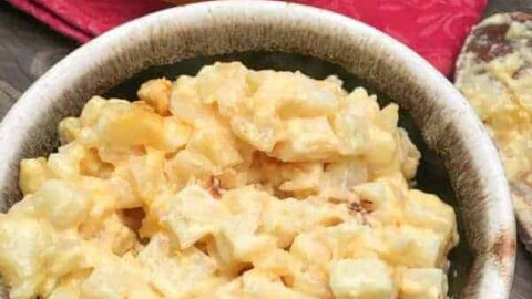 Cheesy Diced Baked Potatoes go great with any meal, including holiday meals. The potato recipe makes a great side dish at Easter, Christmas, Thanksgiving, or any holiday.