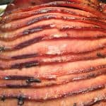 Baked Ham with Brown Sugar Glaze is a delicious and easy recipe for any holiday including Easter, Christmas, and Thanksgiving.