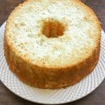 Picture of baked angel food cake.