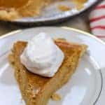 Picture of pumpkin pie on a plate