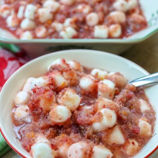 Picture of cranberry salad in a bowl