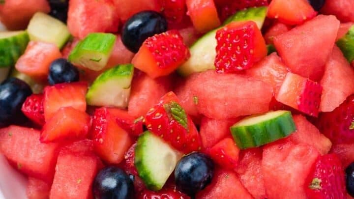 Image for Watermelon Salad with Cucumber and Mint