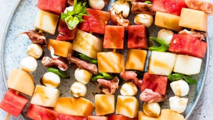 Image for Easy Watermelon Skewers With Prosciutto {Gluten Free}