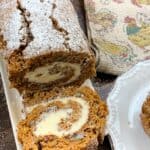 Pumpkin roll on a small plate