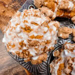 Pumpkin streusel muffins with icing