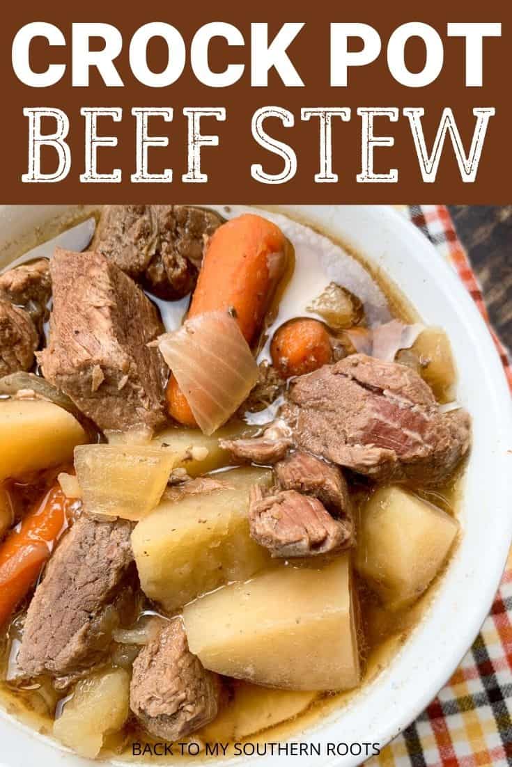 Easy Slow Cooker Beef Stew With Onion Soup Mix Back To My Southern Roots