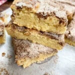 Snickerdoodle bars stacked on top of each other