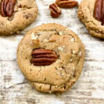 Butter pecan cookies on the counter.