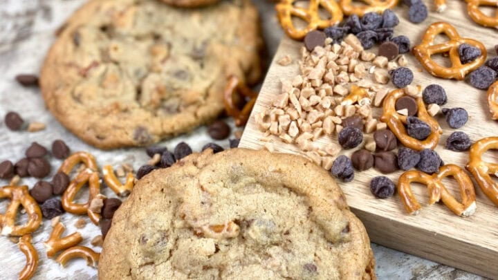 Kitchen Sink Cookies on a counter.