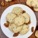 Pecan sandies on a plate.
