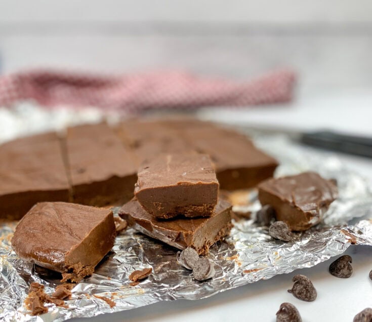 Two Ingredient Chocolate Frosting Fudge Back To My Southern Roots
