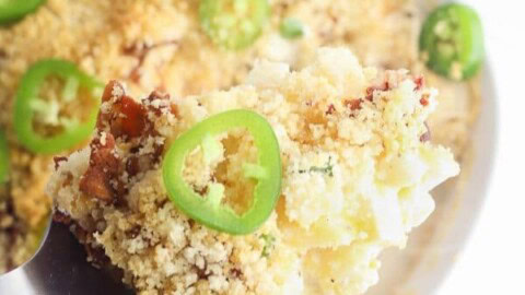 Image for Jalapeno Popper Cheesy Potatoes is an easy potato casserole