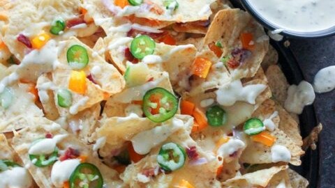 Image for Jalapeno Popper Nachos with Garlic Cream Sauce