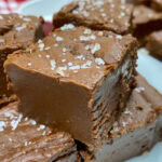 Dark chocolate fudge in squares