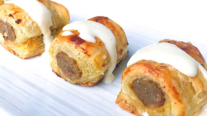 Image for Puff Pastry Pigs In A Blanket with Creamy Dijon Sauce