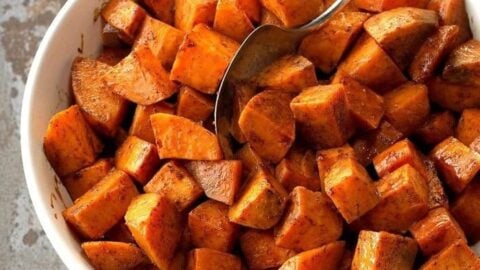 Roasted sweet potatoes