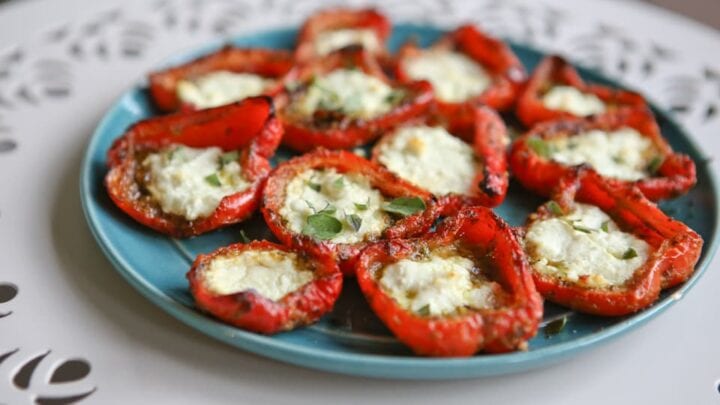 Image for Roasted Red Peppers with Pesto and Goat Cheese