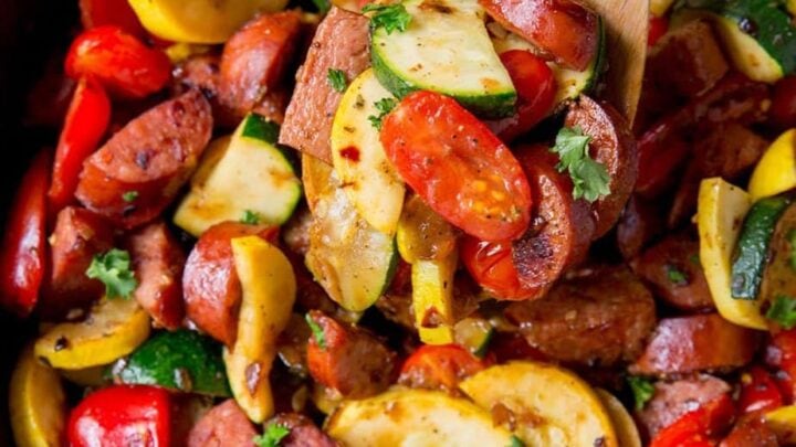 Image for Smoked Sausage and Zucchini Skillet