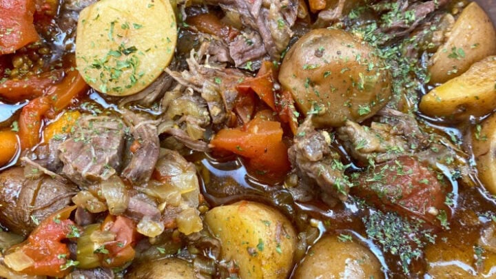 Chuck roast in a dutch oven