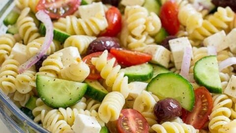 Image for Easy Greek Pasta Salad [+ Video]