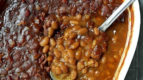 Deviled eggs on a white plate.