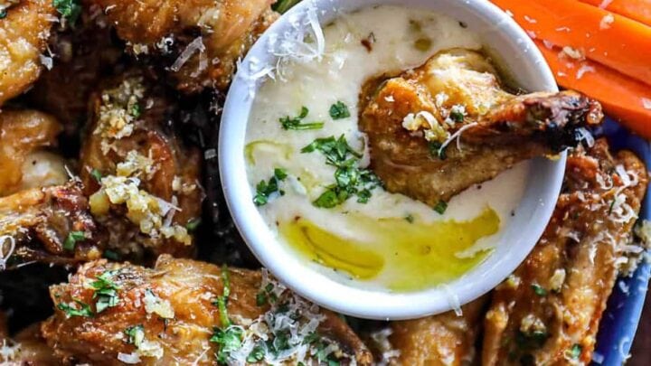 Image for Garlic Parmesan Chicken Wings (Air Fryer Or Oven Baked)