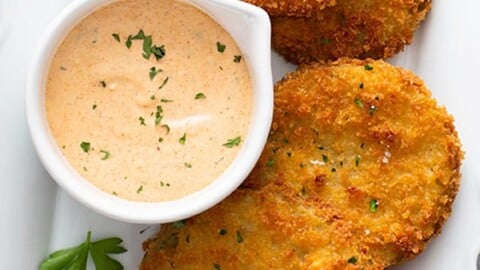 Image for Fried Green Tomatoes {with Remoulade sauce}