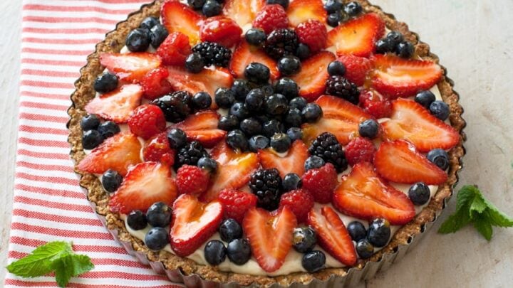 Image for Grain Free Red, White, and Blue Berry Fruit Tart