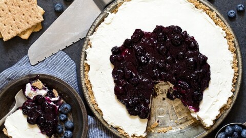 Image for No Bake Blueberry Cheesecake Pie - Homemade In The Kitchen