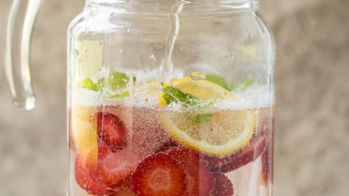 Image for Refreshing Non-alcoholic Pineapple and Strawberry Sangria