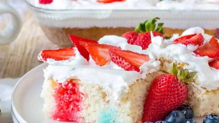 Image for 4th of July Poke Cake (Easy Flag Cake Recipe)