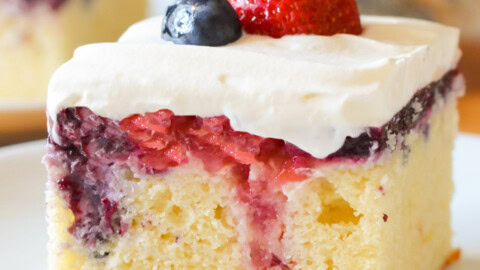 Image for Red White and Blue Patriotic Poke Cake