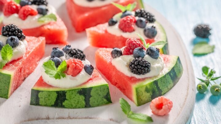 Image for Red White and Blue Watermelon Pizza