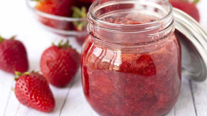 Image for Easy Strawberry Sauce (Fresh or Frozen Berries!)