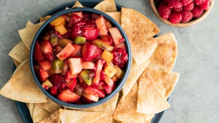 Image for Healthy Fruit Salsa with Cinnamon Chips