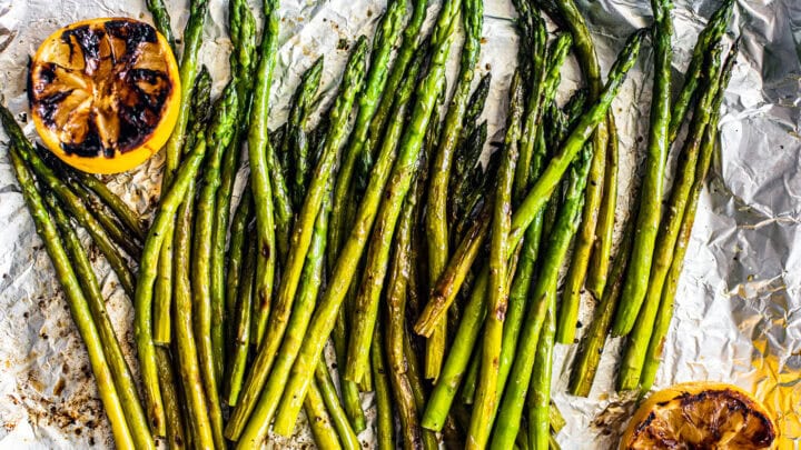 Image for Easy Grilled Asparagus Recipe With Charred Lemon