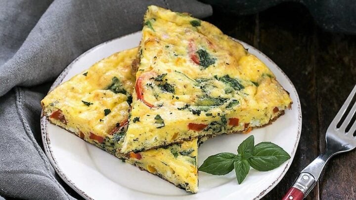 Image for Spinach Bell Pepper Frittata- That Skinny Chick Can Bake
