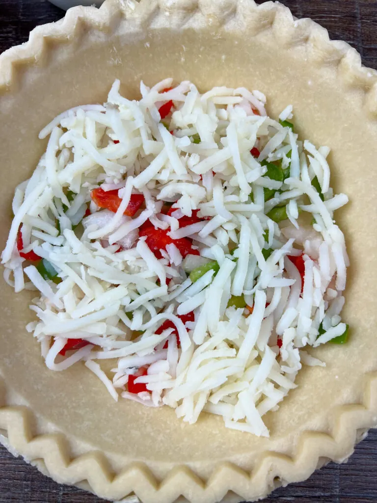 Hash browns in a pie shell