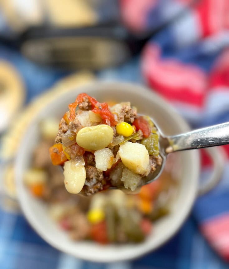 Easy Crock Pot Hamburger And Vegetable Soup - Back To My Southern Roots
