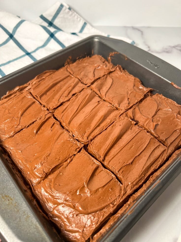 Easy And Creamy Chocolate Frosting For Brownies Back To My Southern Roots