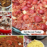 61 toppings for potatoes - there are five toppings pictured
