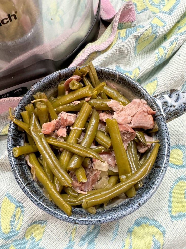 Crock Pot Southern Green Beans And Ham Hock Back To My Southern Roots