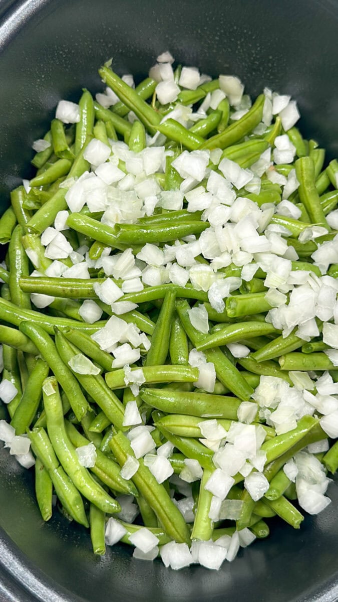 Easy Slow Cooker Green Beans And Ham Recipe Back To My Southern Roots