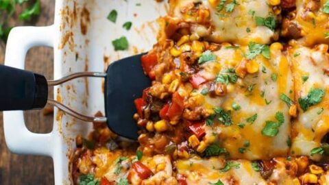 Image for Healthy Mexican Casserole with Roasted Corn and Peppers